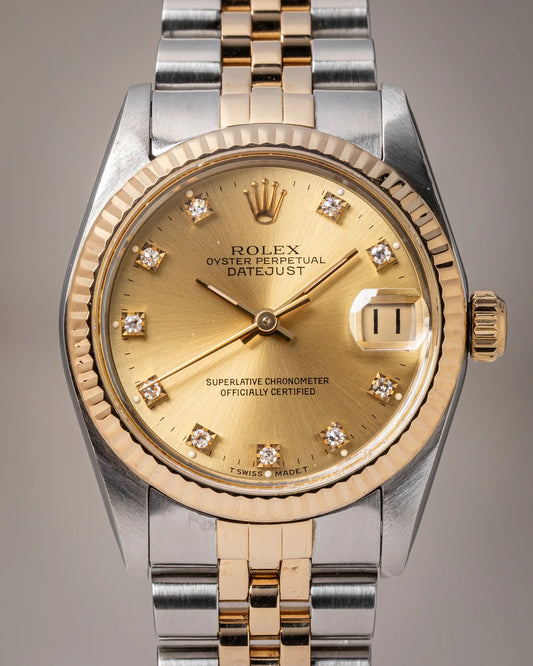 Rolex Datejust Gold Diamond Dial on Jubilee Ref 68273