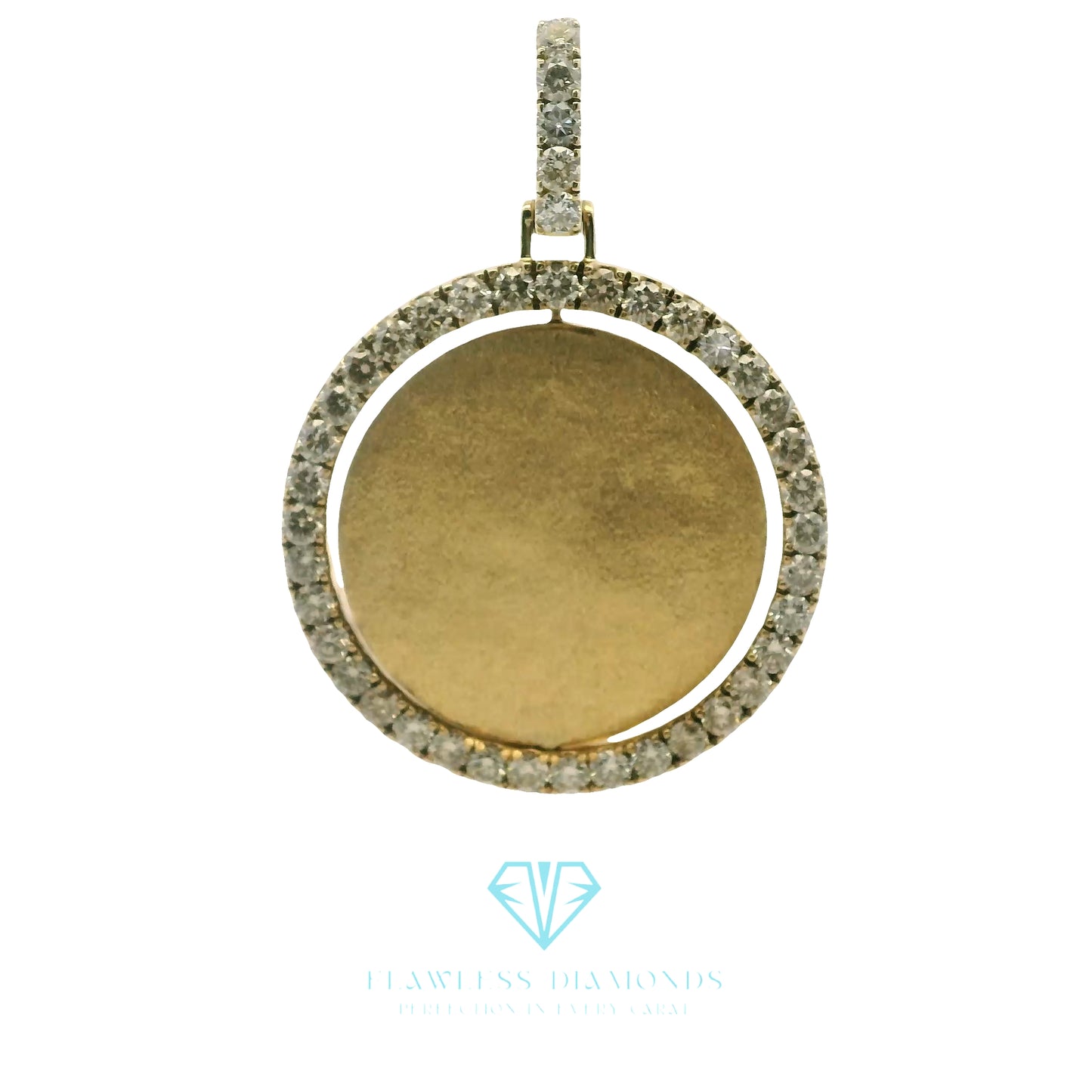 Yellow Gold Pendant with Round Brilliant Diamond