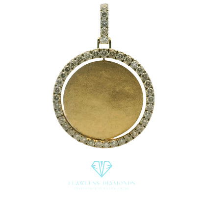 Yellow Gold Pendant with Round Brilliant Diamond