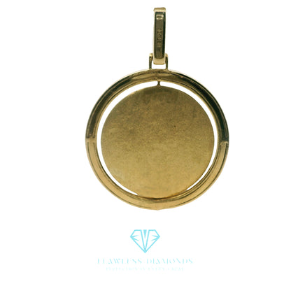 Yellow Gold Pendant with Round Brilliant Diamond