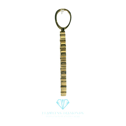 Yellow Gold Picture Pendant with Round Cut Diamonds