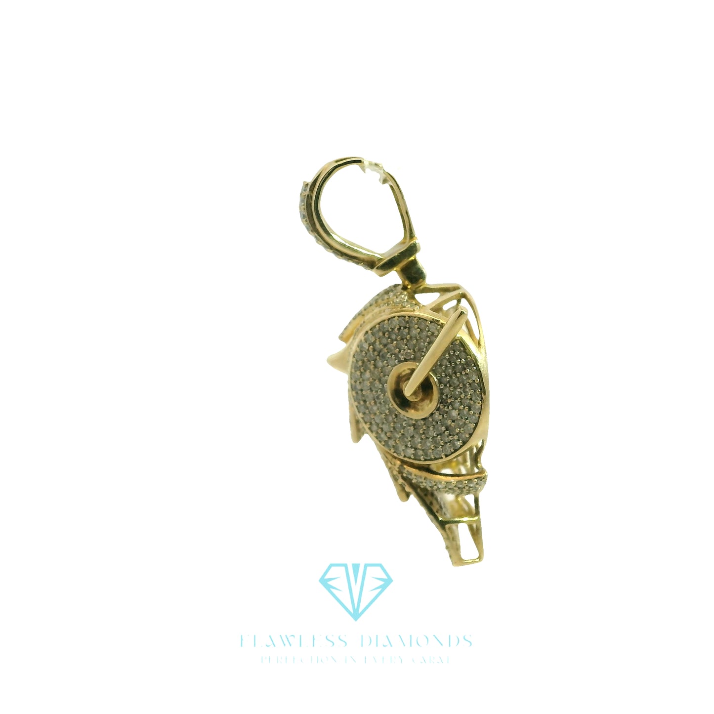 Yellow Gold Pendant with Round Brilliant Cut Diamonds