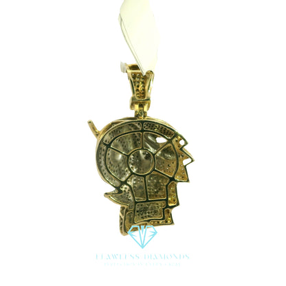 Yellow Gold Pendant with Round Brilliant Cut Diamonds