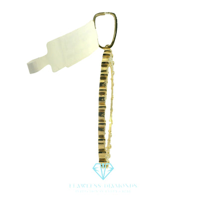 Customizable Yellow Gold Picture Pendant with Diamond Halo