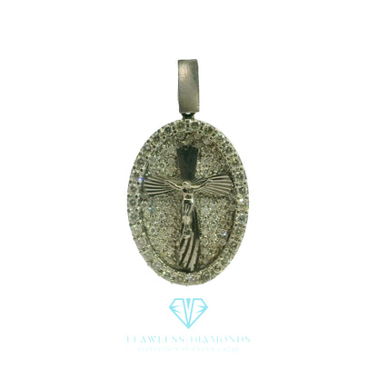 White Gold Pendant with Round Brilliant Cut Diamonds