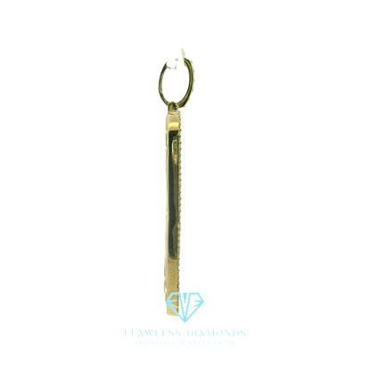 Baguette Diamond 10K Yellow Gold Picture Pendant