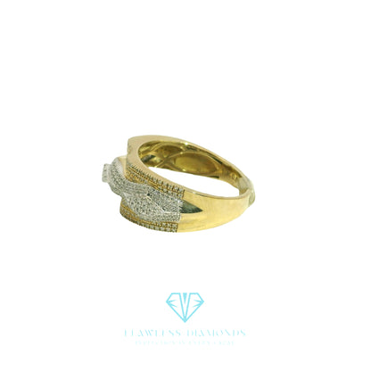 Yellow Gold Multistone Ring with Brilliant Cut Diamonds