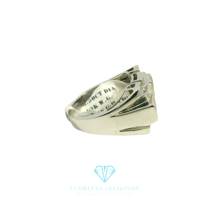 White Gold Multi-Stone Ring with Princess Cut Diamonds