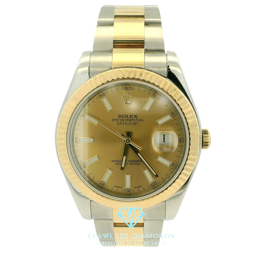 Factory Pre Owned Two-Tone 41MM Rolex With Box And Papers