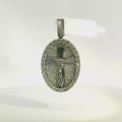 White Gold Pendant with Round Brilliant Cut Diamonds